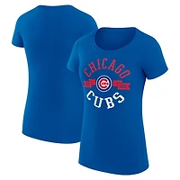 G-III 4Her by Carl Banks Chicago Cubs Super-Slim Fit Lightweight City Graphic T-Shirt