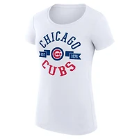 G-III 4Her by Carl Banks Chicago Cubs Super-Slim Fit Lightweight City Graphic T-Shirt