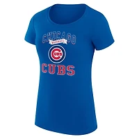 G-III 4Her by Carl Banks Chicago Cubs Super-Slim Fit Lightweight Team Logo Graphic T-Shirt