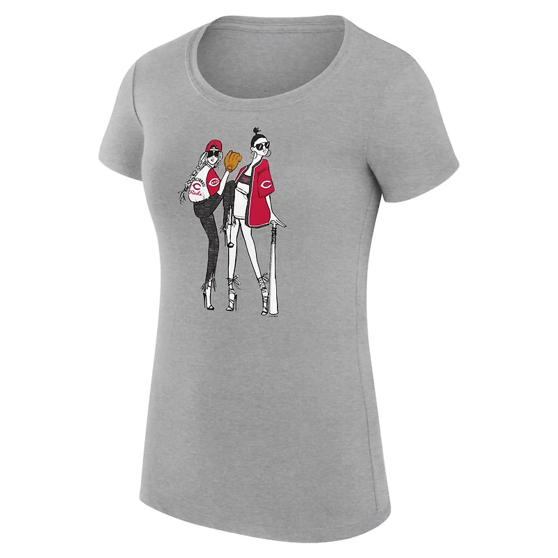 G-III 4Her by Carl Banks Cincinnati Reds Super-Slim Fit Lightweight Baseball Girls T-Shirt