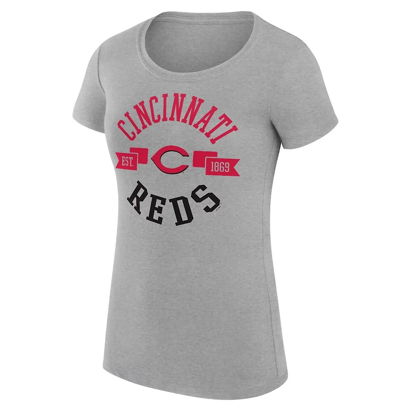 G-III 4Her by Carl Banks Cincinnati Reds Super-Slim Fit Lightweight City Graphic T-Shirt