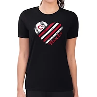 G-III 4Her by Carl Banks Cincinnati Reds Super-Slim Fit Lightweight Heart Graphic T-Shirt