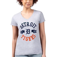 G-III 4Her by Carl Banks Detroit Tigers Super-Slim Fit Lightweight City Graphic V-Neck T-Shirt