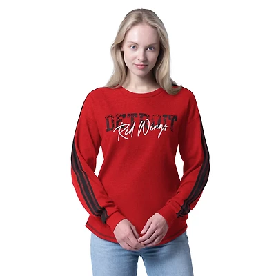 G-III 4Her by Carl Banks Detroit Wings Advantage Thermal Long-Sleeve Tri-Blend T-Shirt