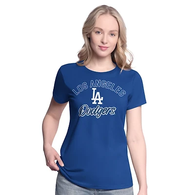 G-III 4Her by Carl Banks Heather Gray Los Angeles Dodgers Short-Sleeve and Long-Sleeve T-Shirt Combo Pack