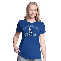 G-III 4Her by Carl Banks Heather Gray Los Angeles Dodgers Short-Sleeve and Long-Sleeve T-Shirt Combo Pack