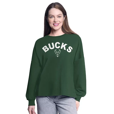 G-III 4Her by Carl Banks Hunter Milwaukee Bucks Athletic Pullover Sweatshirt