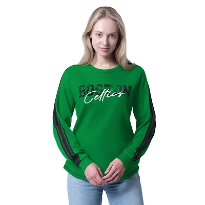 G-III 4Her by Carl Banks Kelly Boston Celtics Advantage Tri-Blend Long Sleeve T-Shirt