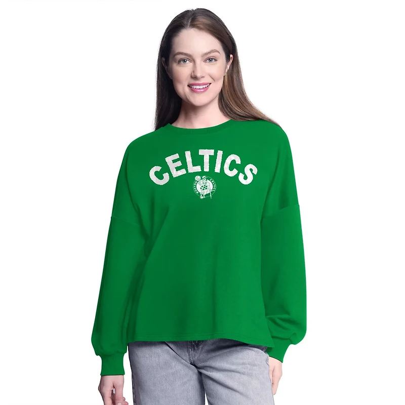 G-III 4Her by Carl Banks Kelly Boston Celtics Athletic Pullover Sweatshirt