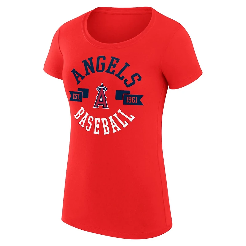 G-III 4Her by Carl Banks Los Angeles Angels Super-Slim Fit Lightweight City Graphic T-Shirt