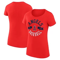 G-III 4Her by Carl Banks Los Angeles Angels Super-Slim Fit Lightweight City Graphic T-Shirt
