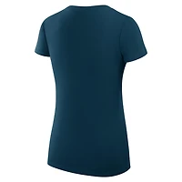 G-III 4Her by Carl Banks Los Angeles Angels Super-Slim Fit Lightweight Team Logo Graphic V-Neck T-Shirt