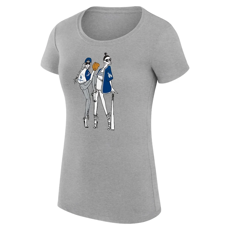 G-III 4Her by Carl Banks Los Angeles Dodgers Super-Slim Fit Lightweight Baseball Girls T-Shirt