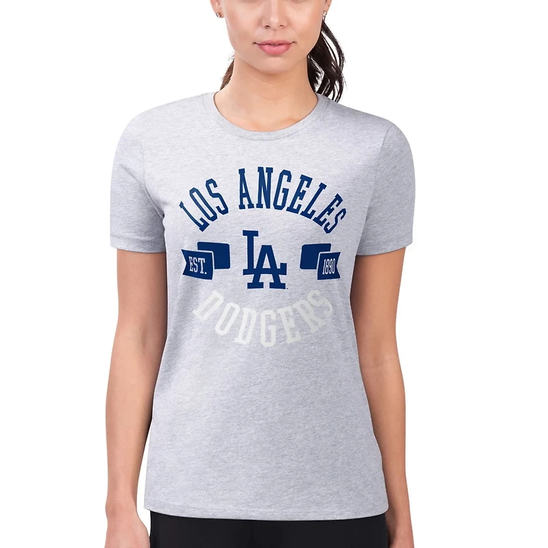 G-III 4Her by Carl Banks Los Angeles Dodgers Super-Slim Fit Lightweight City Graphic T-Shirt