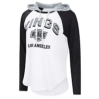 G-III 4Her by Carl Banks Los Angeles Kings VIP Raglan Long Sleeve Hoodie T-Shirt
