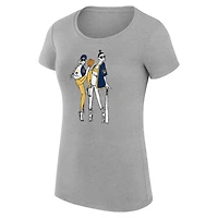 G-III 4Her by Carl Banks Milwaukee Brewers Super-Slim Fit Lightweight Baseball Girls T-Shirt