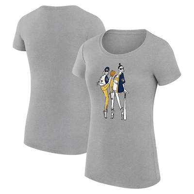 G-III 4Her by Carl Banks Milwaukee Brewers Super-Slim Fit Lightweight Baseball Girls T-Shirt