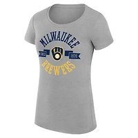 G-III 4Her by Carl Banks Milwaukee Brewers Super-Slim Fit Lightweight City Graphic T-Shirt