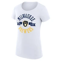 G-III 4Her by Carl Banks Milwaukee Brewers Super-Slim Fit Lightweight City Graphic T-Shirt