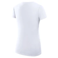 G-III 4Her by Carl Banks Milwaukee Brewers Super-Slim Fit Lightweight Team Logo Graphic V-Neck T-Shirt