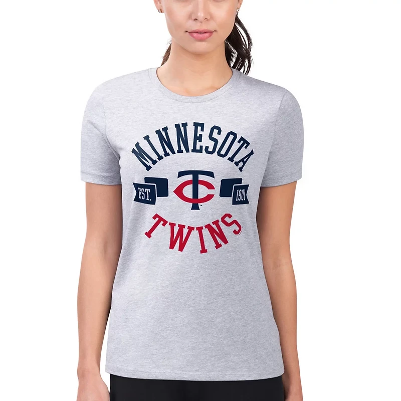 G-III 4Her by Carl Banks Minnesota Twins Super-Slim Fit Lightweight City Graphic T-Shirt