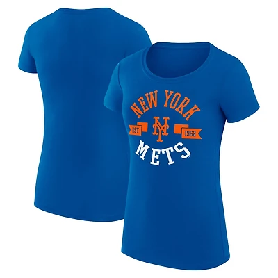 G-III 4Her by Carl Banks New York Mets Super-Slim Fit Lightweight City Graphic T-Shirt