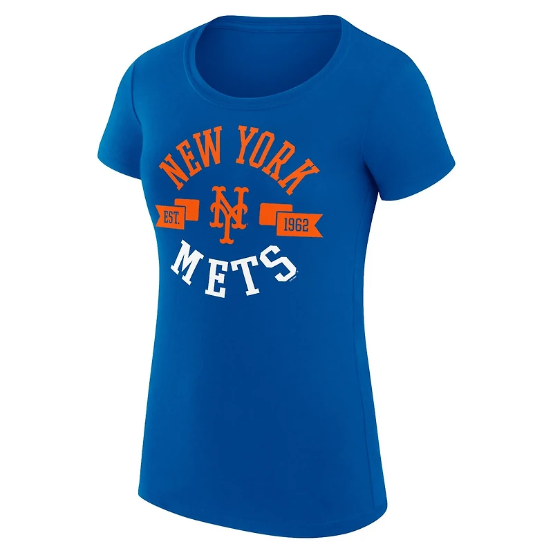 G-III 4Her by Carl Banks New York Mets Super-Slim Fit Lightweight City Graphic T-Shirt