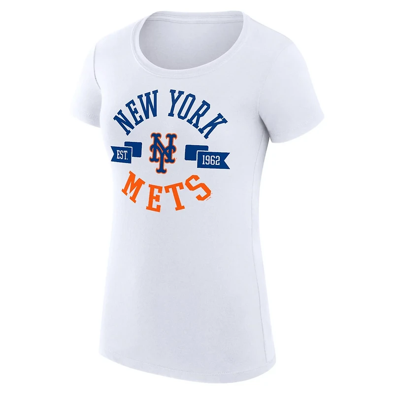 G-III 4Her by Carl Banks New York Mets Super-Slim Fit Lightweight City Graphic T-Shirt