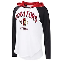 G-III 4Her by Carl Banks Ottawa Senators VIP Raglan Long Sleeve Hoodie T-Shirt