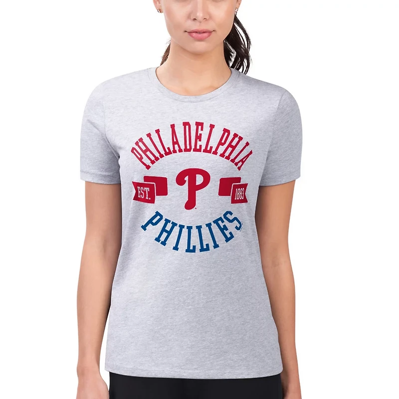 G-III 4Her by Carl Banks Philadelphia Phillies Super-Slim Fit Lightweight City Graphic T-Shirt