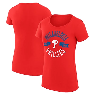 G-III 4Her by Carl Banks Philadelphia Phillies Super-Slim Fit Lightweight City Graphic T-Shirt