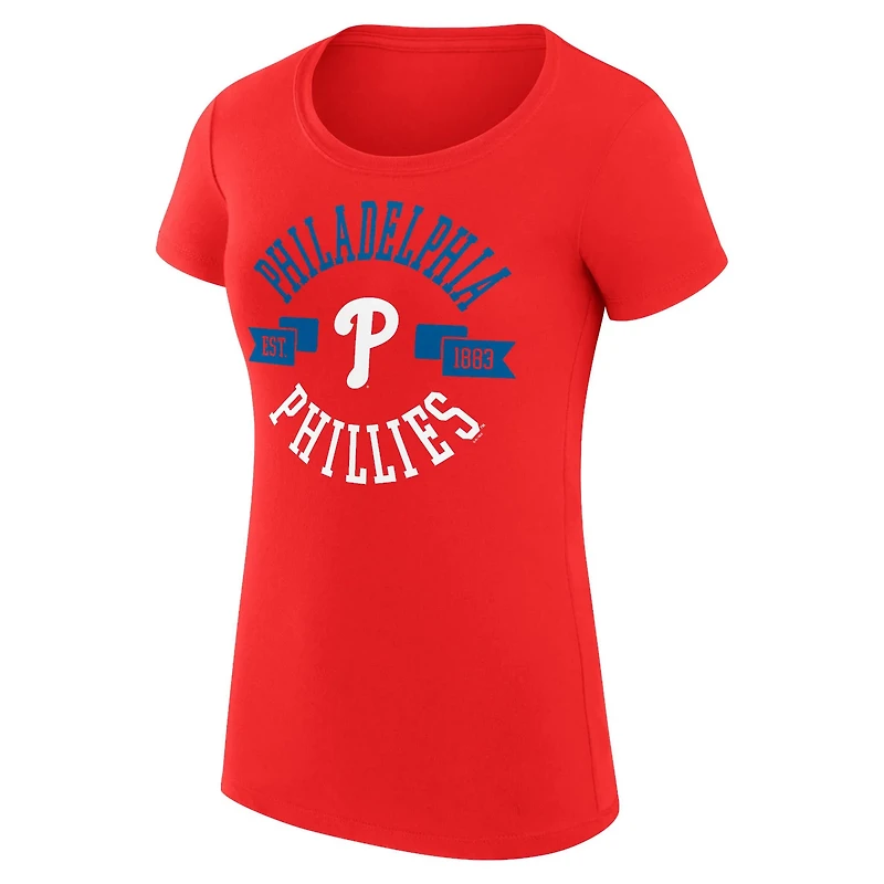 G-III 4Her by Carl Banks Philadelphia Phillies Super-Slim Fit Lightweight City Graphic T-Shirt