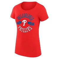 G-III 4Her by Carl Banks Philadelphia Phillies Super-Slim Fit Lightweight City Graphic T-Shirt