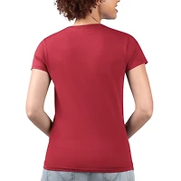 G-III 4Her by Carl Banks Philadelphia Phillies Super-Slim Fit Lightweight Flowers Graphic V-Neck T-Shirt