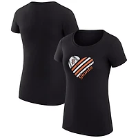 G-III 4Her by Carl Banks San Francisco Giants Super-Slim Fit Lightweight Heart Graphic T-Shirt