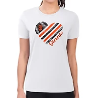 G-III 4Her by Carl Banks San Francisco Giants Super-Slim Fit Lightweight Heart Graphic T-Shirt