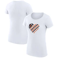 G-III 4Her by Carl Banks San Francisco Giants Super-Slim Fit Lightweight Heart Graphic T-Shirt
