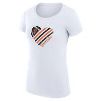 G-III 4Her by Carl Banks San Francisco Giants Super-Slim Fit Lightweight Heart Graphic T-Shirt