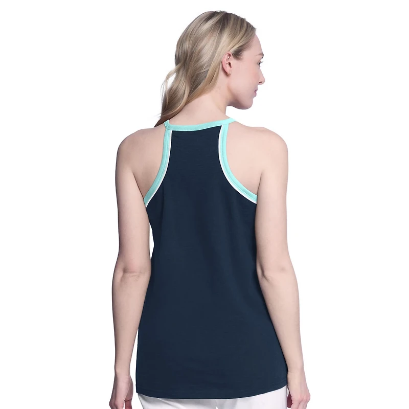G-III 4Her by Carl Banks Seattle Kraken Curveball Racerback Scoop Neck Slub Tank Top
