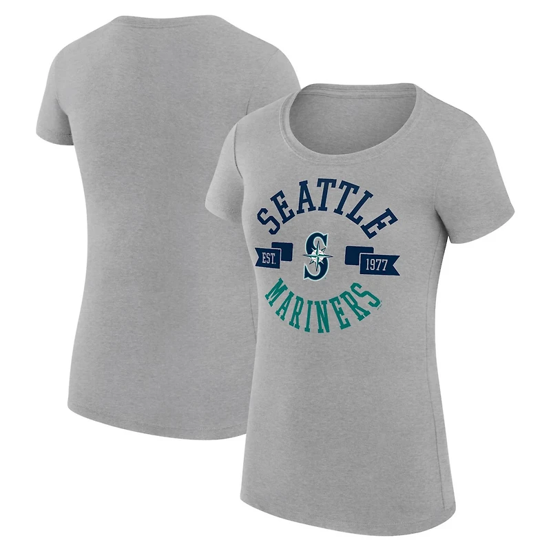 G-III 4Her by Carl Banks Seattle Mariners Super-Slim Fit Lightweight City Graphic T-Shirt