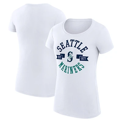 G-III 4Her by Carl Banks Seattle Mariners Super-Slim Fit Lightweight City Graphic T-Shirt
