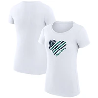 G-III 4Her by Carl Banks Seattle Mariners Super-Slim Fit Lightweight Heart Graphic T-Shirt