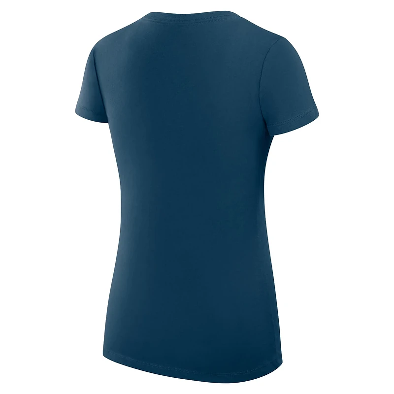 G-III 4Her by Carl Banks Seattle Mariners Super-Slim Fit Lightweight Heart V-Neck T-Shirt