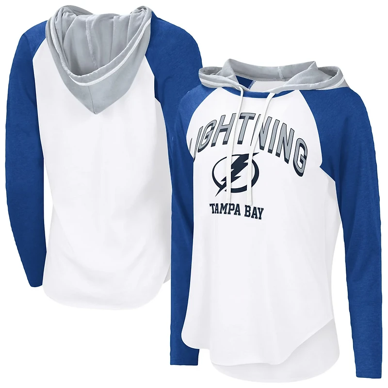 G-III 4Her by Carl Banks Tampa Bay Lightning VIP Raglan Long Sleeve Hoodie T-Shirt
