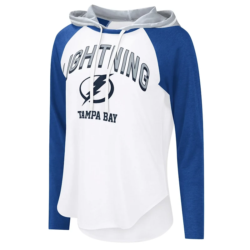 G-III 4Her by Carl Banks Tampa Bay Lightning VIP Raglan Long Sleeve Hoodie T-Shirt