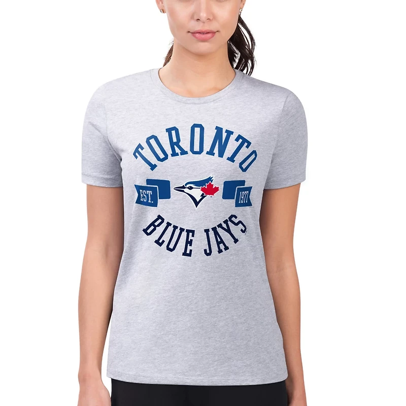 G-III 4Her by Carl Banks Toronto Jays Super-Slim Fit Lightweight City Graphic T-Shirt
