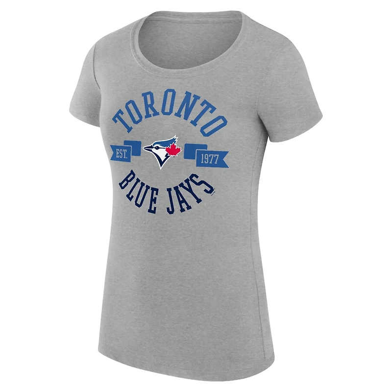 G-III 4Her by Carl Banks Toronto Jays Super-Slim Fit Lightweight City Graphic T-Shirt
