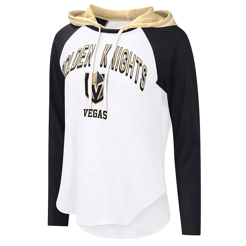 G-III 4Her by Carl Banks Vegas Golden Knights VIP Raglan Long Sleeve Hoodie T-Shirt