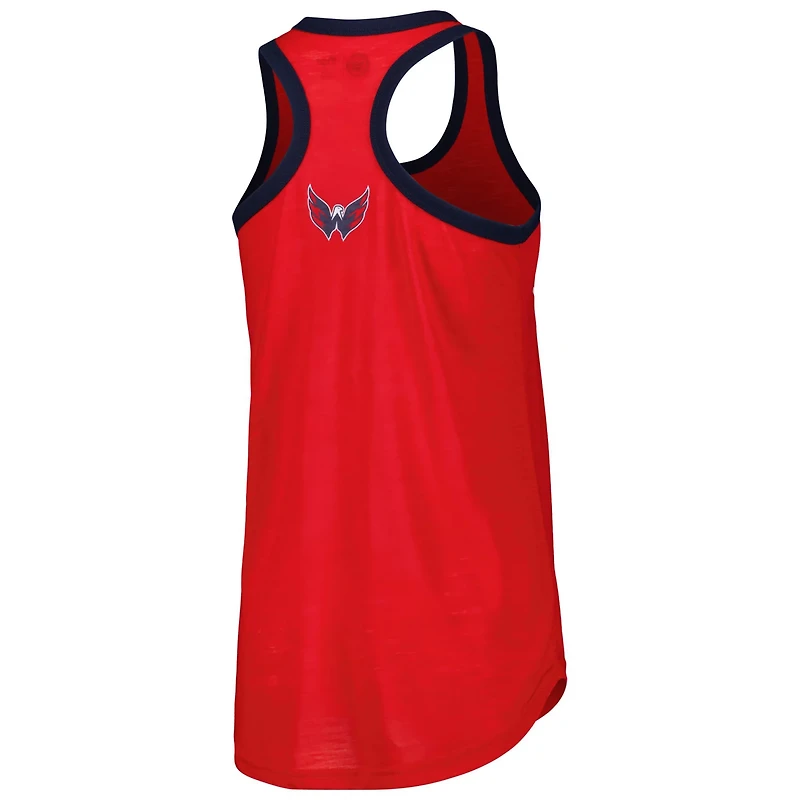 G-III 4Her by Carl Banks Washington Capitals First Base Racerback Scoop Neck Tank Top