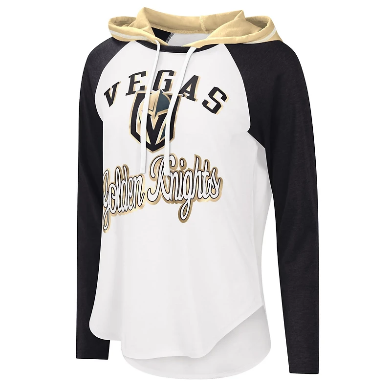 G-III Sports by Carl Banks Black Vegas Golden Knights MVP Raglan Lightweight Hooded T-Shirt